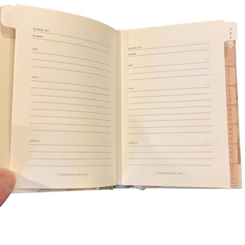 Kate Spade Gift Log Book Tracker Floral Cover 6”x4.5” Wedding Shower Birthday